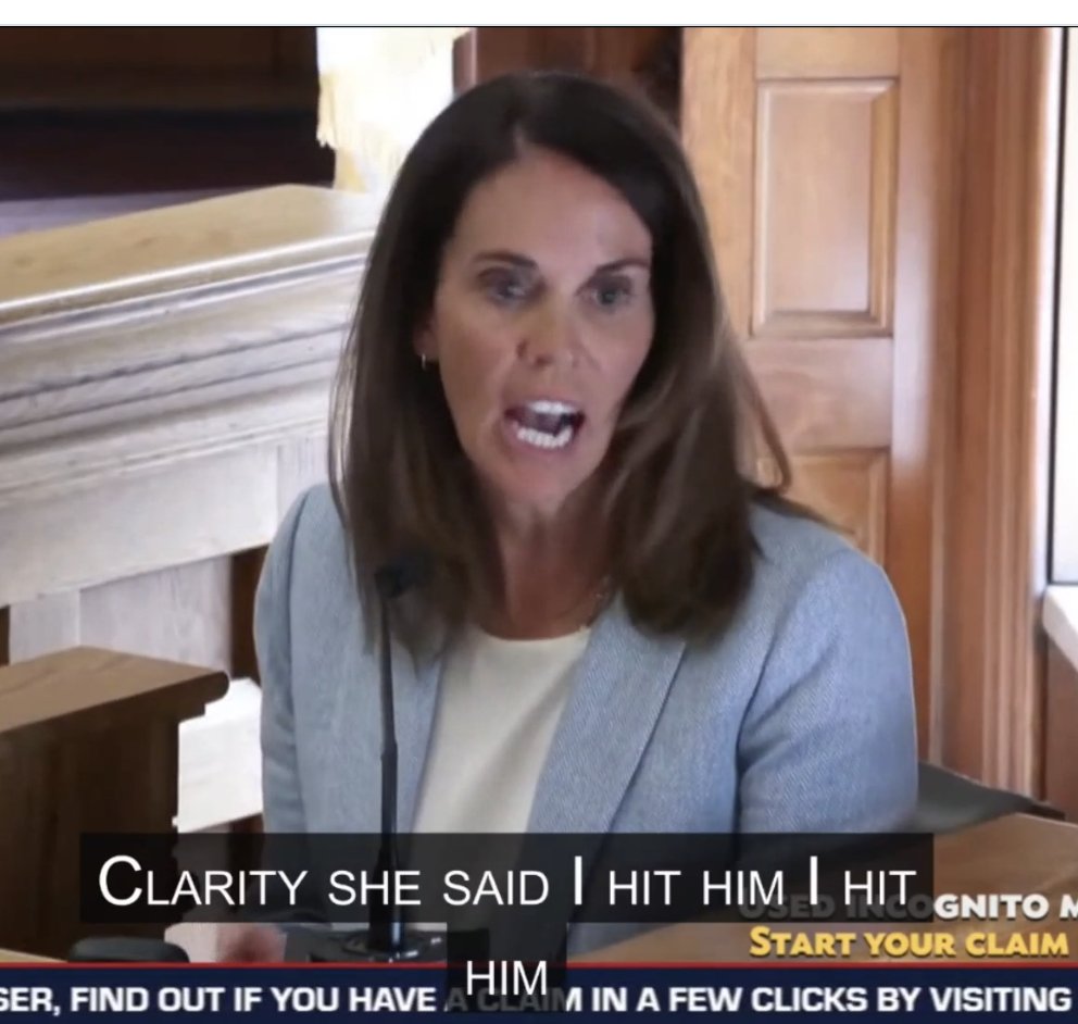 DoctorTurtleboy's tweet photo. Jennifer McCabe is coming unhinged. She ALWAYS looks at the jury when she's trying to talk her way out of a lie. She never told the grand jury that #KarenRead said "I hit him, I hit him." But she thinks turning to the jury and saying "I heard her say I hit him, I hit him," will somehow convince them. She's used to manipulating people her entire life.