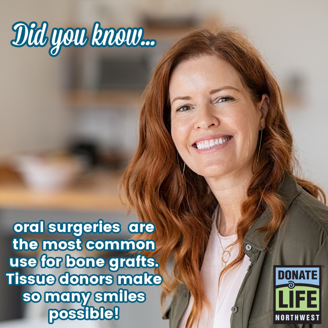 Happy #NationalSmileMonth! Organ, eye & tissue donors give us so much to smile about! 😀 

#DonateLife #TissueTuesday #125Lives