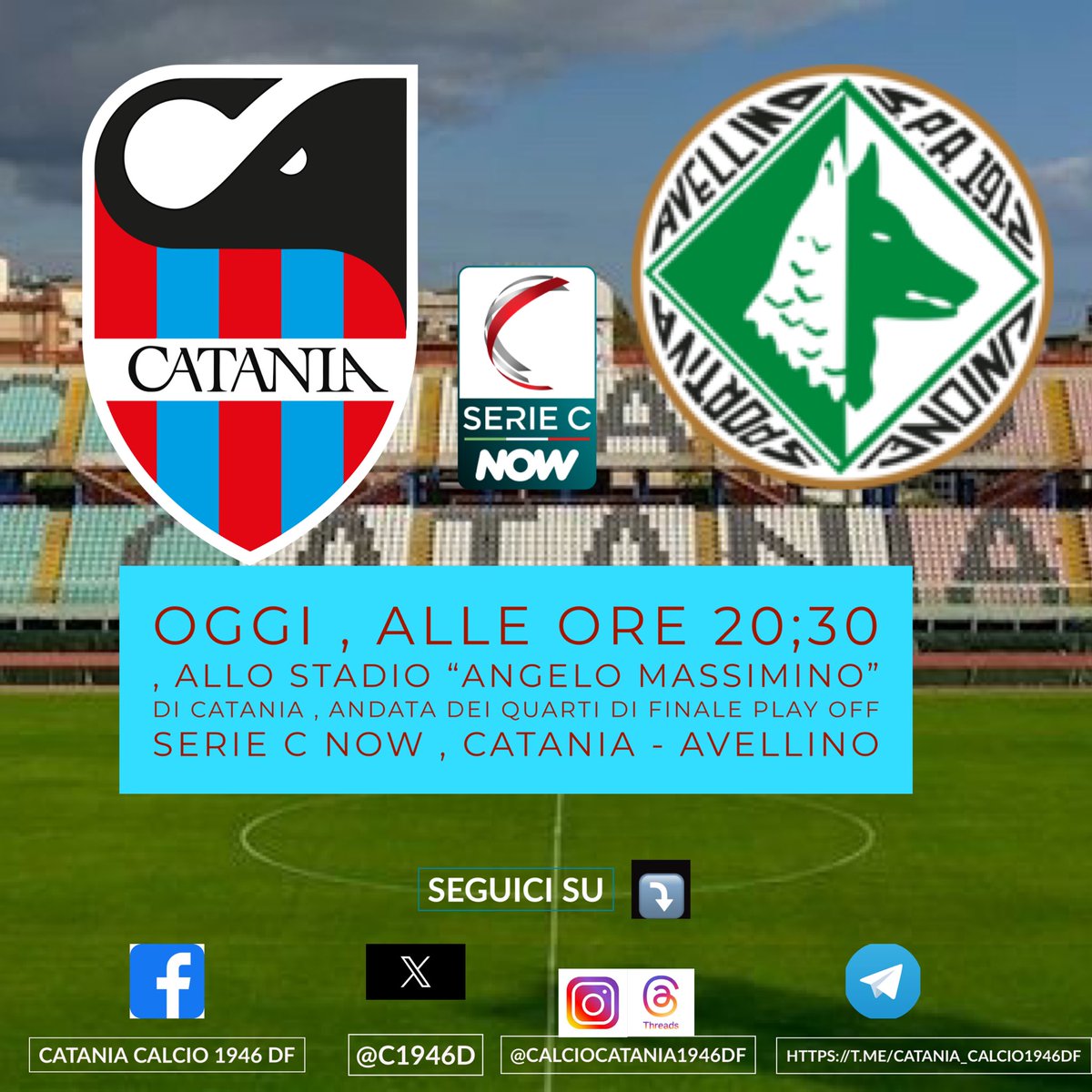 Matchday ! 
#cataniaavellino #SerieCNow #forzacatania #letsgoliotru 🔵🔴⚽️🐘