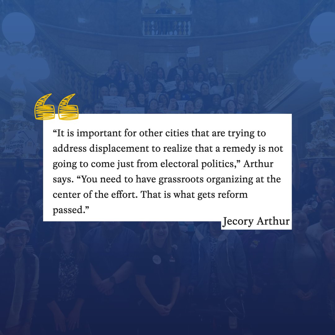 Shoutout to all the grassroots organizers who devoted countless hours to making sure community voices were heard this legislative session!

#KeepColoradansHoused #HousingForAll #RentersRights #HousingJustice #AffordableHousing #Rent #Evictions #HousingIsAHumanRight