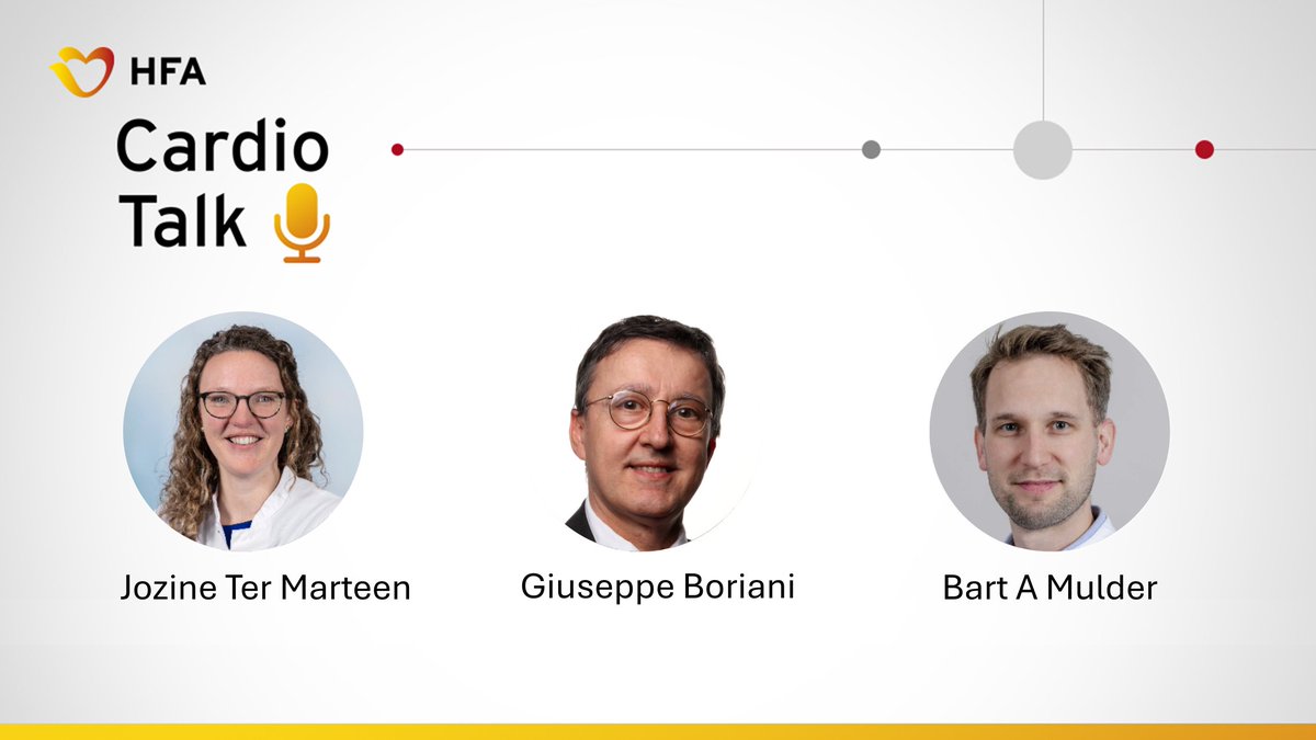 HFAPresident (@hfa_president) on Twitter photo 📣 New #HFA_ESC and #EHRA_ESC CardioTalk podcast 🎙️ on Atrial Fibrillation ablation in #heartfailure patients with Dr. <a href="/jozinetm/">Jozine ter Maaten</a>, #HFA_Young committee member, Dr. <a href="/BA_Mulder/">Bart Mulder</a>, #YoungEP committee member, and Prof. <a href="/BorianiGiuseppe/">Boriani Giuseppe</a>
Join the discussion on the importance of 📣 New #HFA_ESC and #EHRA_ESC CardioTalk podcast 🎙️ on Atrial Fibrillation ablation in #heartfailure patients with Dr. <a href="/jozinetm/">Jozine ter Maaten</a>, #HFA_Young committee member, Dr. <a href="/BA_Mulder/">Bart Mulder</a>, #YoungEP committee member, and Prof. <a href="/BorianiGiuseppe/">Boriani Giuseppe</a>
Join the discussion on the importance of