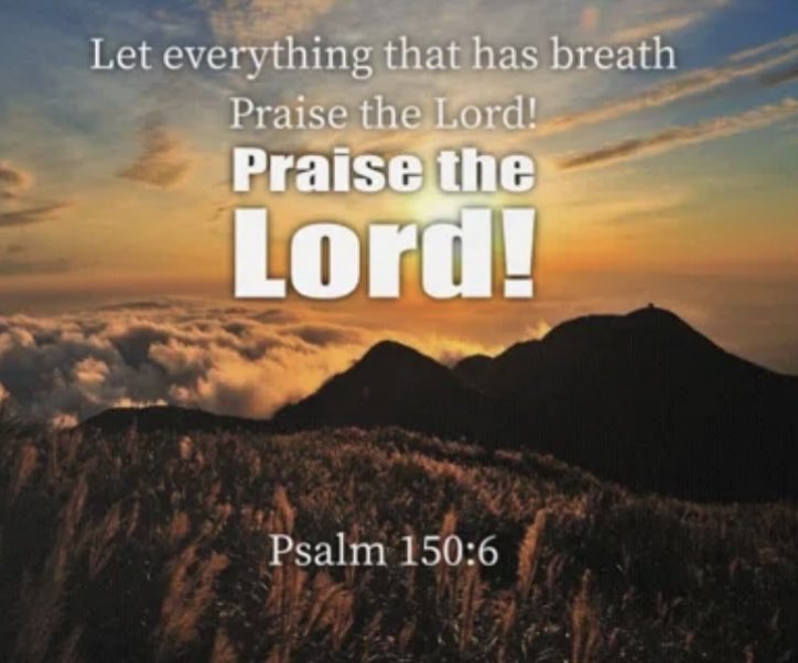 PRAISE YE THE LORD PSALM 150 V 1Praise ye the LORD V 2 Praise Him for His mighty acts V 3 Praise Him with the trumpet/shofar V 4 Praise Him with timbrel➕dance V 5 Praise Him upon the loud cymbals V 6 Let everything that hath 🌬️ praise the LORD HAVE A BLESSED TUESDAY 🕊