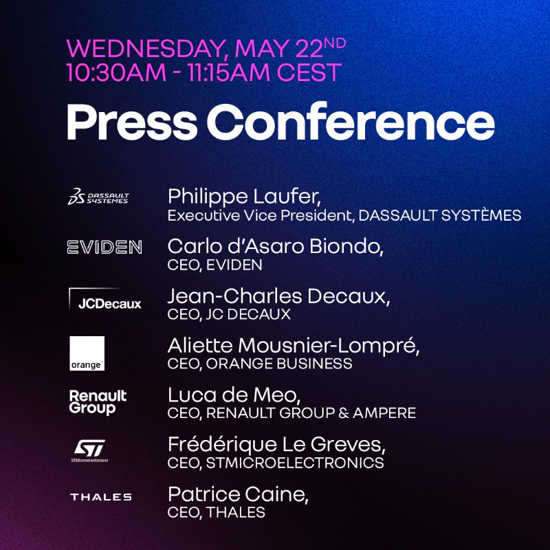 renaultgroup's tweet photo. We can't wait to attend @VivaTech, to celebrate innovation that's right. An opportunity to witness the unveiling of the #U1stVision. Find out our agenda:
Will you be there? Come and meet us!
#openinnovation #sustainability #mobility.