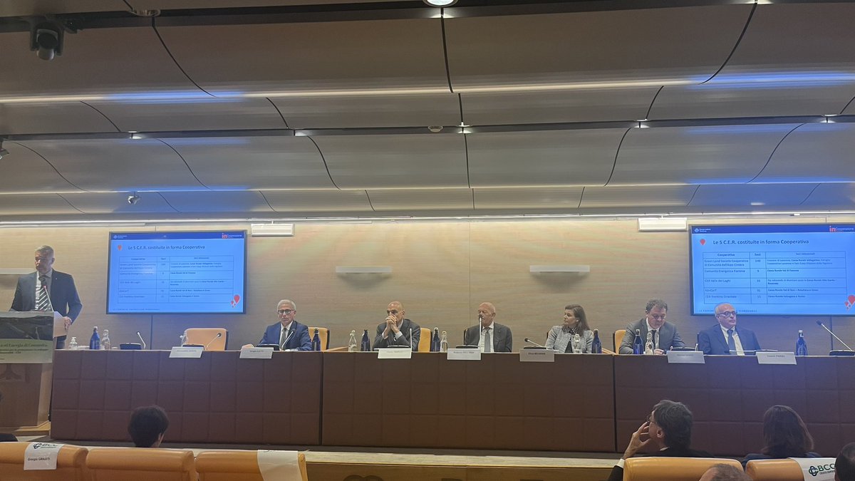 FedercasseBCC's tweet photo. Oggi a Roma il Seminario di studio: “Banche di Comunità ed Energia di Comunità. Le Comunità energetiche per lo sviluppo dei territori” organizzato da Federcasse.
🏡 Le CER strumenti di protagonismo comunitario per lo sviluppo sostenibile e per contrastare la povertà energetica. https://t.co/afK76JWAQy