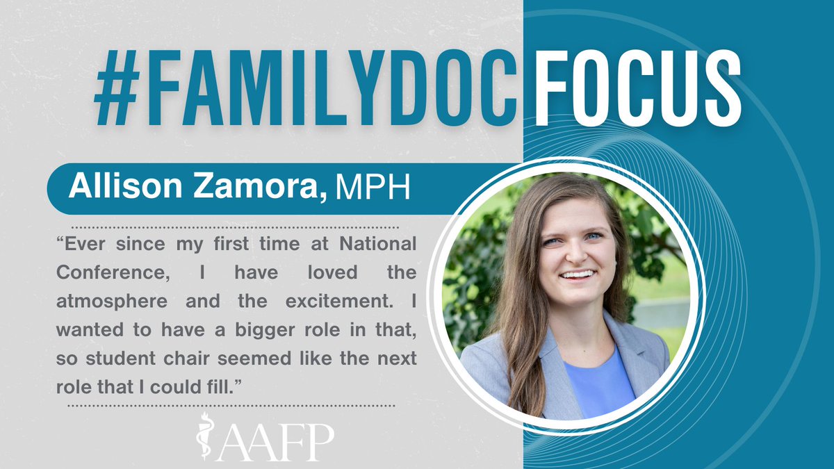 Student chair Allison Zamora, M.P.H., hopes to help her peers get involved with all the National Conference of Family Medicine Residents and Medical Students has to offer this summer: bit.ly/3UtVlaU