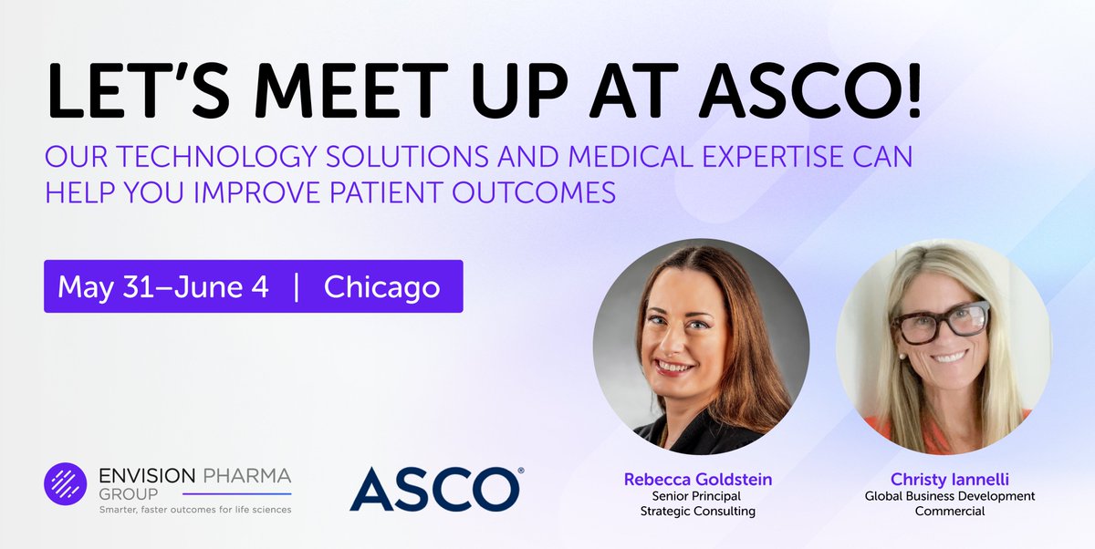 Envision Pharma Group (@envisionpharma) on Twitter photo Join the Envision Pharma Group team in Chicago May 31–June 4 at #ASCO24 to learn more about our services as a strategic solutions partner for pharma and biotech companies. Connect with Rebecca Goldstein: rebecca.goldstein@envisionpharma.com.
#EnvisionPharmaGroup #MedicalAffairs Join the Envision Pharma Group team in Chicago May 31–June 4 at #ASCO24 to learn more about our services as a strategic solutions partner for pharma and biotech companies. Connect with Rebecca Goldstein: rebecca.goldstein@envisionpharma.com.
#EnvisionPharmaGroup #MedicalAffairs
