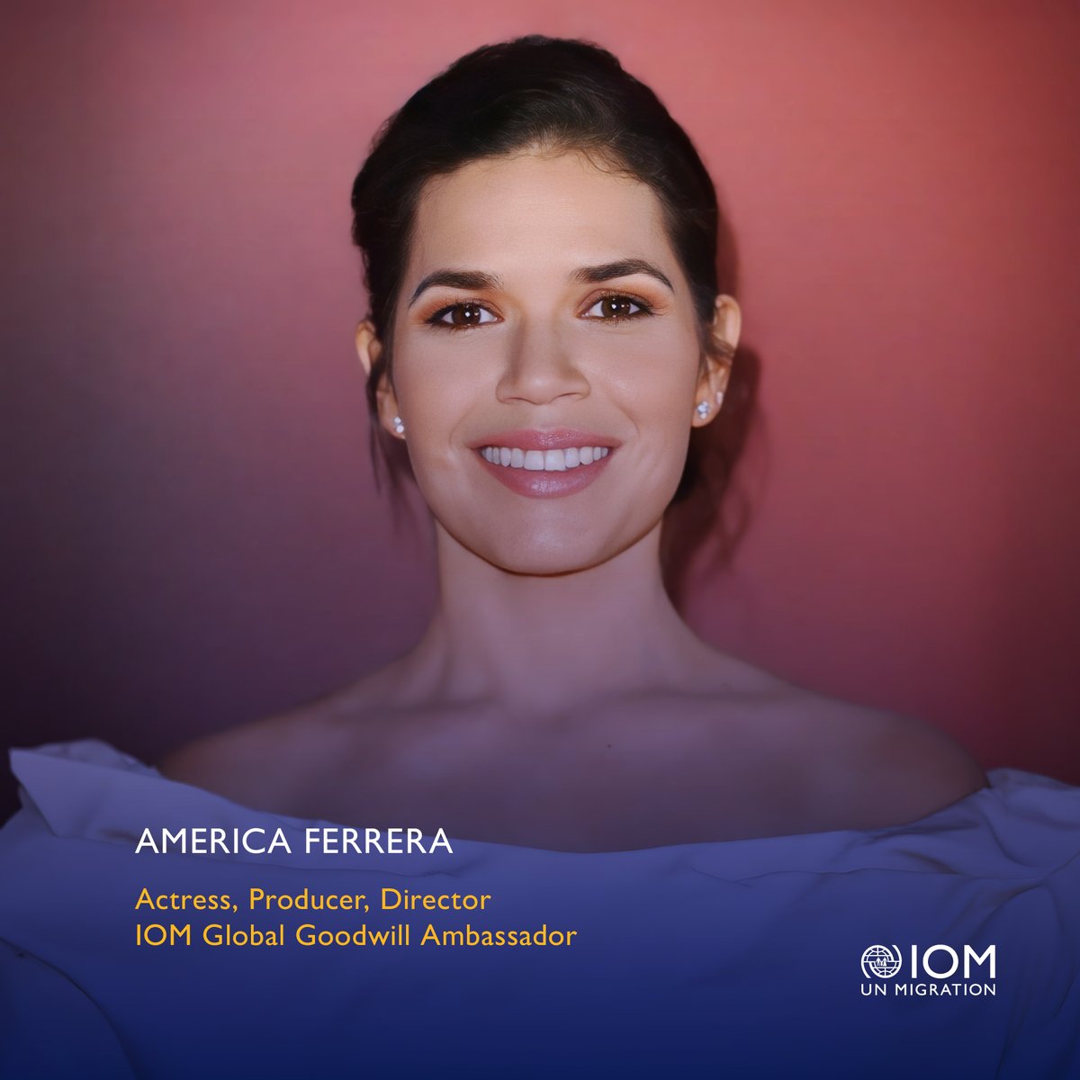 IOM is thrilled to welcome America Ferrera as the new Global Goodwill Ambassador! She has been an advocate for the rights of migrants, especially women & girls. Having a migrant history herself, she is determined to continue to amplify migrant voices. iom.int/Z3M