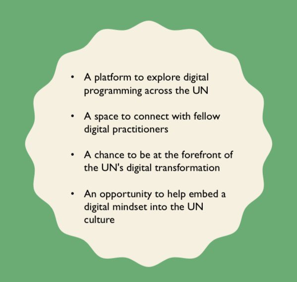 New UN Digital Community!  This community is all about driving #digitaltransformation and building capacity across the UN system. ✅ Sign Up for UNDC now bit.ly/JoinUNDC ✅ UNDC Launch Event lnkd.in/eY_Tqucy @UN @ONU_es