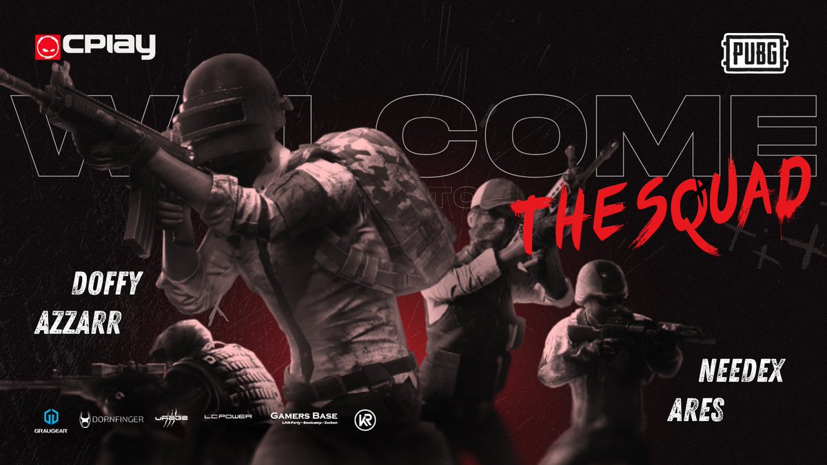 [#PUBG] 
Zusammen mit unserem Partner @urage_gaming möchten wir euch unser Team für die neue Season der <a href="/BeingEsportsGER/">BEING ESPORTS DACH</a> Meisterschaft vorstellen 🔥🔥🔥

Welcome:
<a href="/DoffyPUBG/">Donquixote_Doffy</a>
Azzarr aka <a href="/luca_julius/">Luca</a>
<a href="/1NEEDEX/">NEEDEX</a>
@ares__fps

Die Quali startet heute Abend, drückt die Daumen!❤️
#THESQUAD