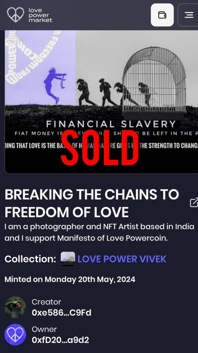 ✨SOLD✨ Something Very Special Happened just now, Thankyou so much @lovepowercoin for buying this NFT on lpm.is for 100 LOVE Thankyou so much for this Love and Support Link to the Work lpm.is/nft/0xb0A5818c… #LoveSupports #Lovetoken #LovePowercoin