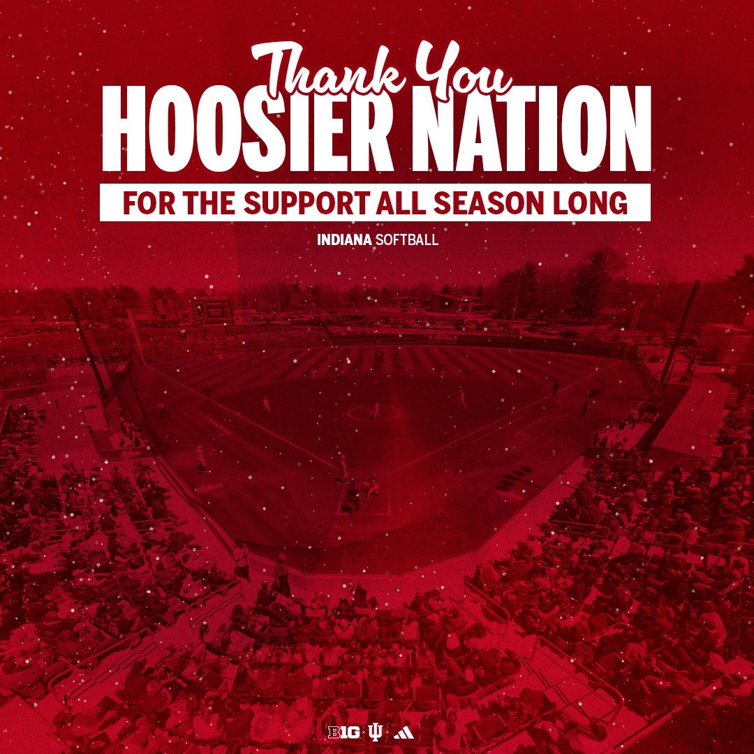 It was a season to remember ⚪️🔴 -Back-to back seasons of 40-plus wins, a Big Ten Tournament Final appearance and an NCAA Tournament berth. Thank you for your support all year, Hoosier Nation!
