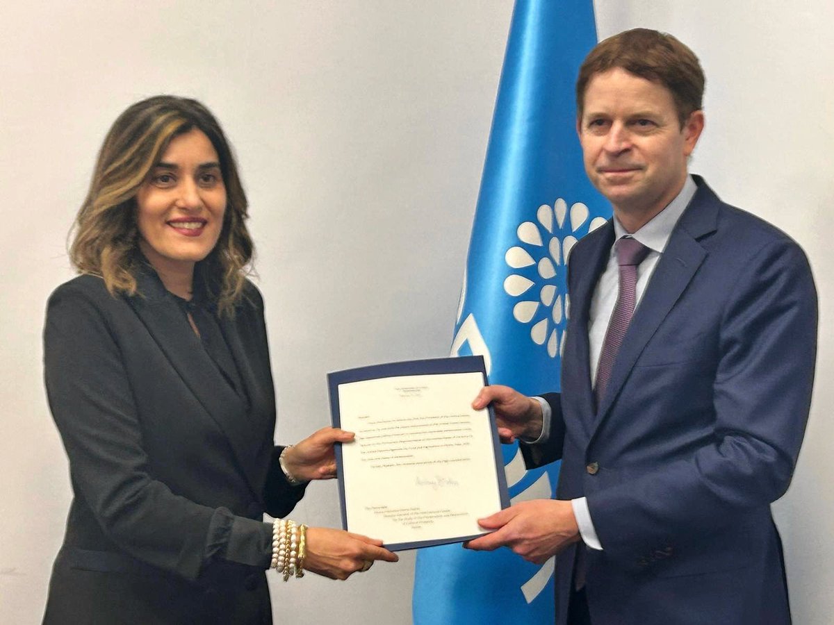 Today, I presented my credentials to @ICCROM DG @ArunaGujral. With the recent confirmation of our new 🇺🇸 Ambassador to @UNESCO, Courtney Diesel O’Donnell, the U.S. remains steadfast in its commitment to safeguarding cultural heritage worldwide, including vital efforts in