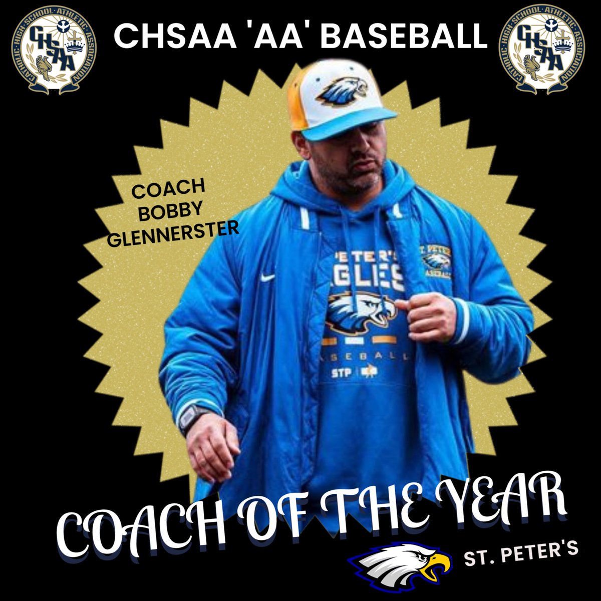 Congrats to Coach Bobby G!! Coach of the Year CHSAA AA!! @STP_Eagles