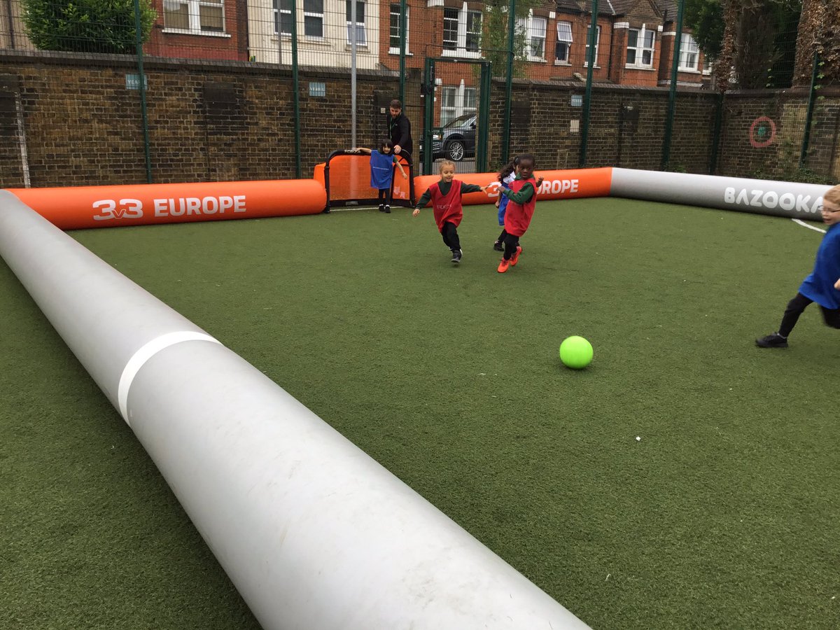 Another great PE  lesson with coach Ben. We enjoyed the inflatable air pitch.