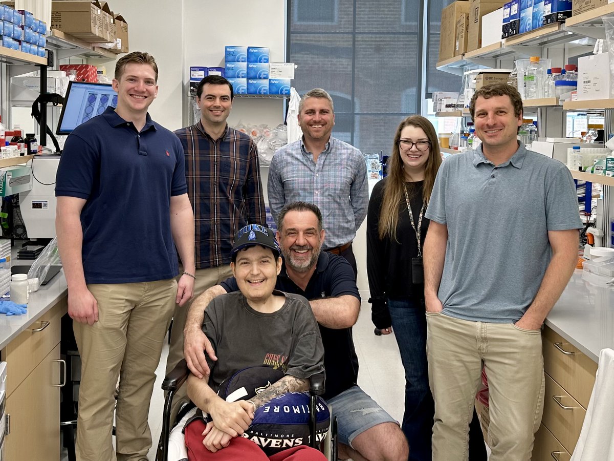 'It was eye-opening to see the tremendous work CF Labs scientists are putting in to increase chordoma treatment options. The visit instilled in my son a new willingness to beat this monster!' Many thanks to Theodore & Dimitrios for their visit to — & support of — @CFLabsResearch!