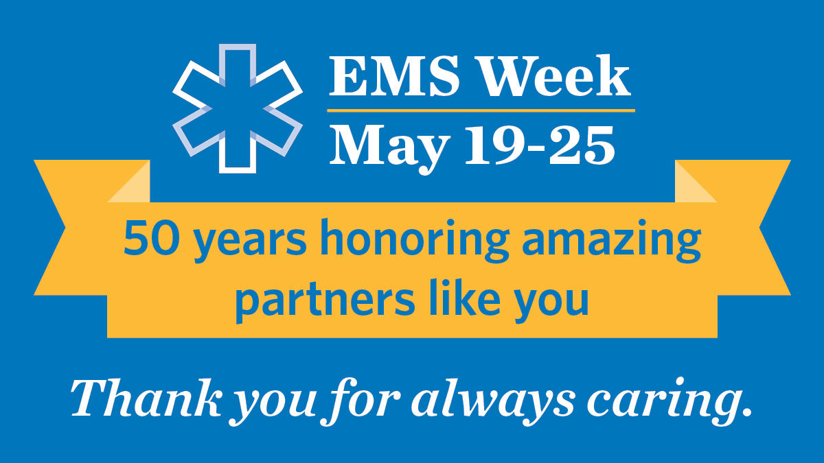 Thank you to our Emergency Medical Services staff for serving our communities to protect the health, safety and well-being of others. We are grateful for your courage and compassion that always goes above and beyond. #EMSWeek