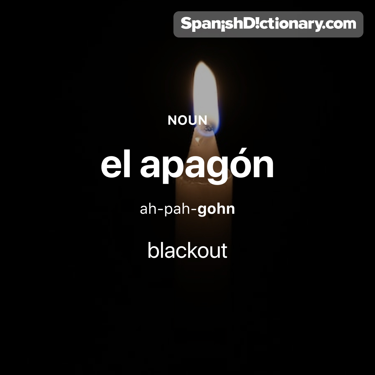 Today's #WordOfTheDay is 'apagón .' 🔌🌑 For example: La tormenta causó apagones alrededor de la ciudad.  - The storm caused blackouts around the city.
.
.
.
#EstudiaEspañol #StudySpanish #AprendeEspañol #LearnSpanish #Español #Spanish #LearningSpanish #PalabraDelDia #apagón