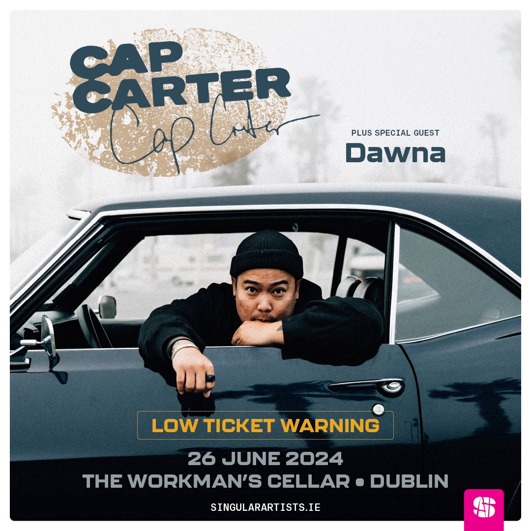 𝗢𝗡 𝗡𝗘𝗫𝗧 𝗠𝗢𝗡𝗧𝗛: Cap Carter comes to @WorkmansDublin Cellar on 26 June, with special guest @DawnaOfficial. 🎫 Limited tickets available bit.ly/3Kcf5uW