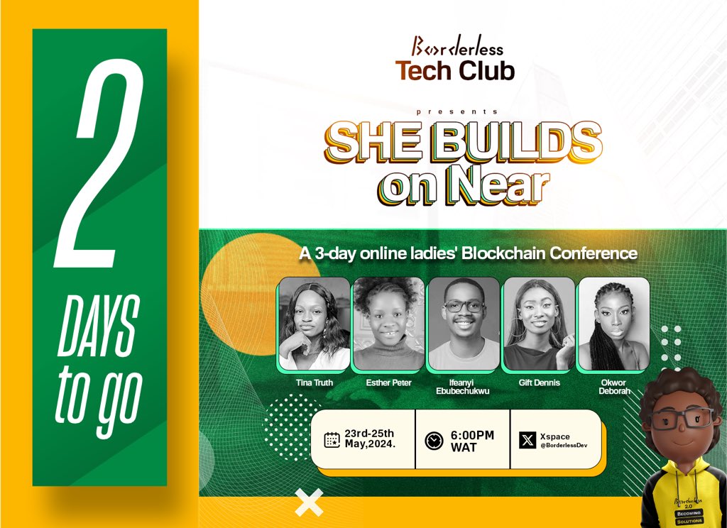 Borderless_Ph's tweet image. Hey ladies, stay one step ahead with this new education, register for She builds on Near. 

Register here: lu.ma/7tuyvv6o

#SheBuildsOnNear #BorderlessEvent