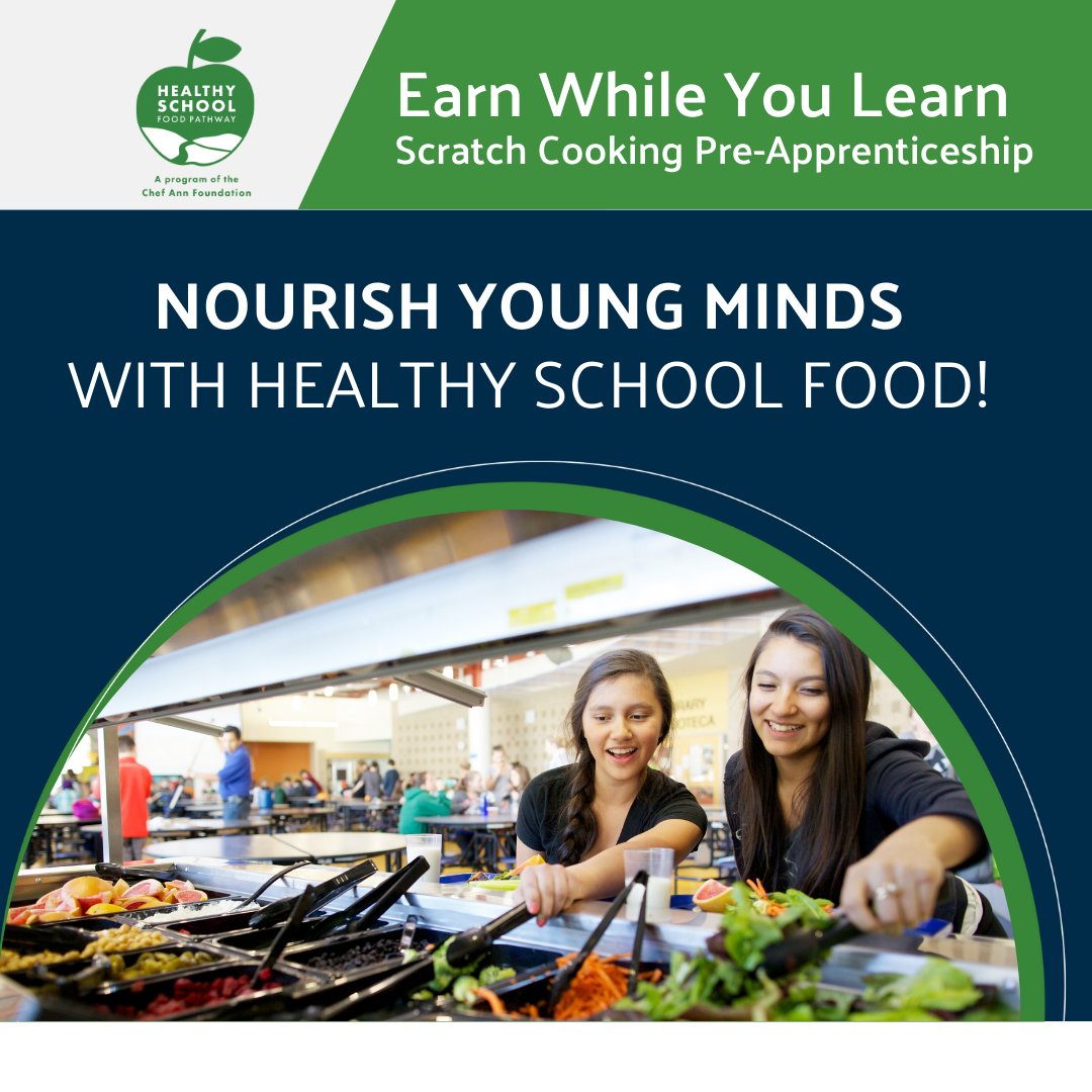 Calling all California residents: We're accepting applications for our Fall 2024 CA Healthy School Food Pathway (HSFP) Pre-Apprenticeship! 🍏 The deadline to apply is Monday, August 26th. To learn more and apply, visit: ow.ly/4oGu50Rxwi2