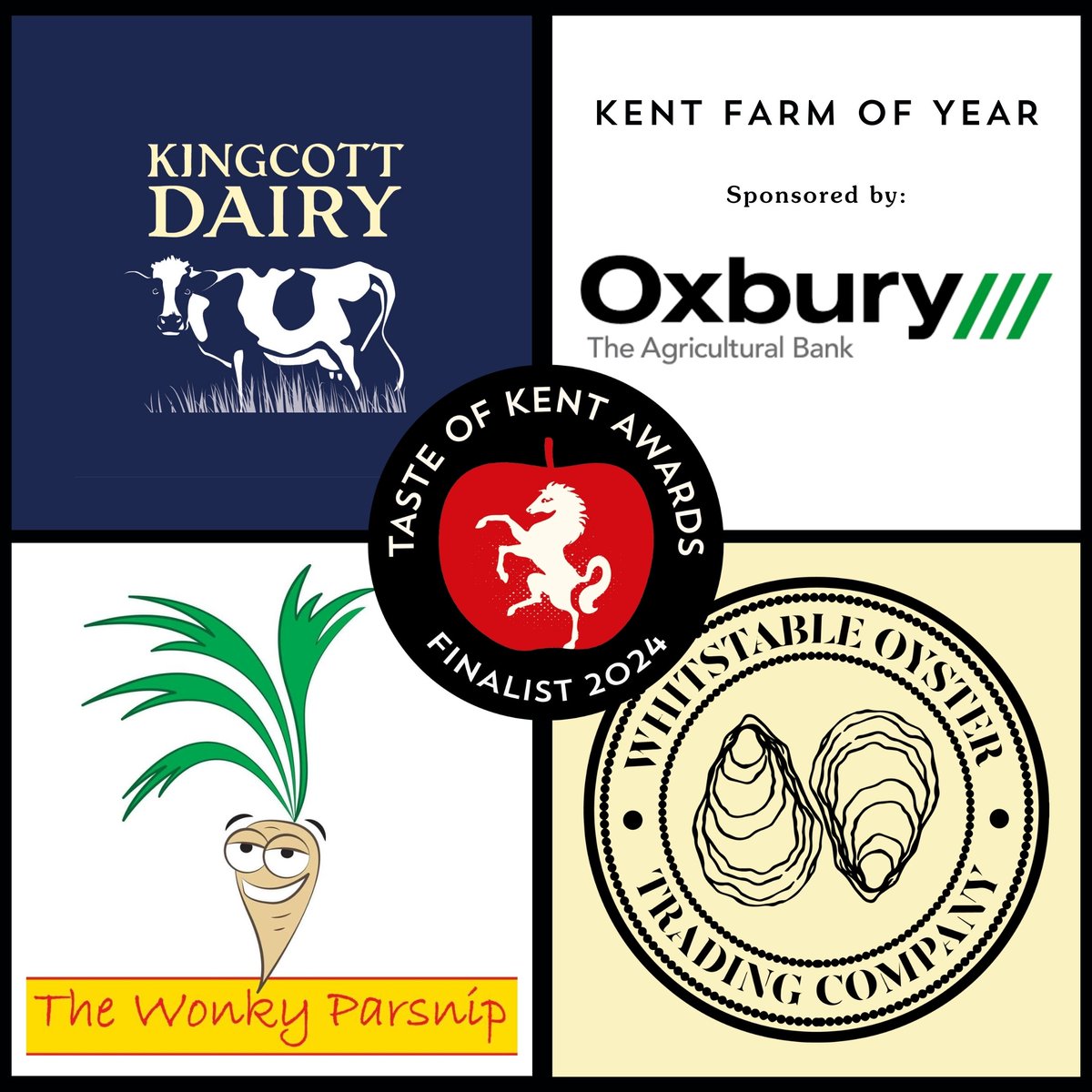 Kent Farm of the Year, sponsored by @OxburyBank The finalists are: @KingcottDairy, Staplehurst @WhitstableRocks @TheWonkyParsnip, Faversham Discover the other finalists on the news page, or come & see them at the Food & Drink festival on 13th June: ow.ly/E06530sCtFh