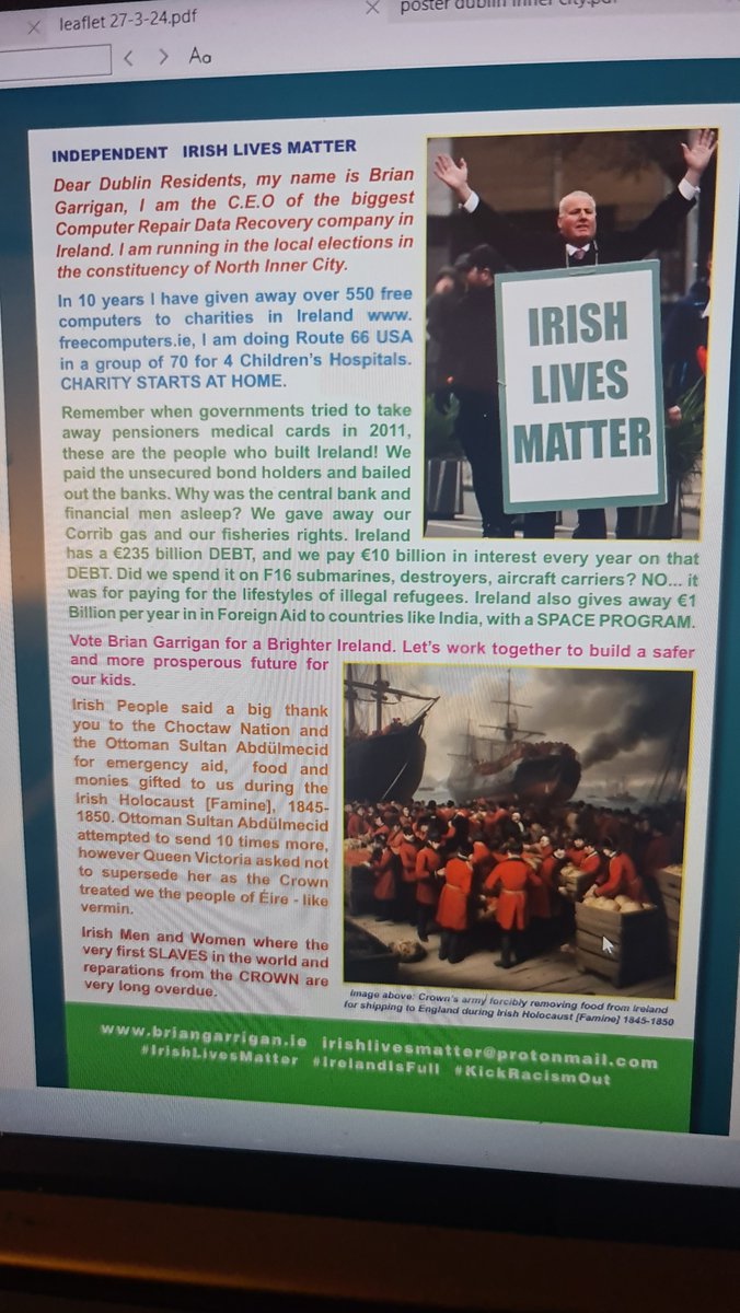 Vote Brian Garrigan NO 1 Dublin Inner City Local Elections Ireland Is Full #IrishLivesMatter