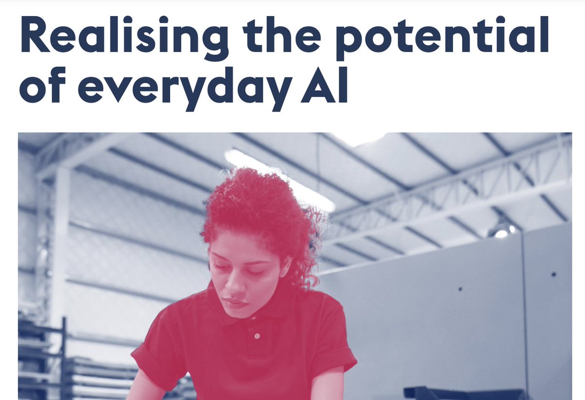 The race for AI is about economic change & how we handle it, as much as it is about technologies. That needs a focus on everyday AI and what it means for people & jobs not just tech. My thoughts on AI strategy for @progbrit 👉 progressivebritain.org/realising-the-…