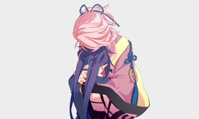 「hug pink hair」 illustration images(Latest)