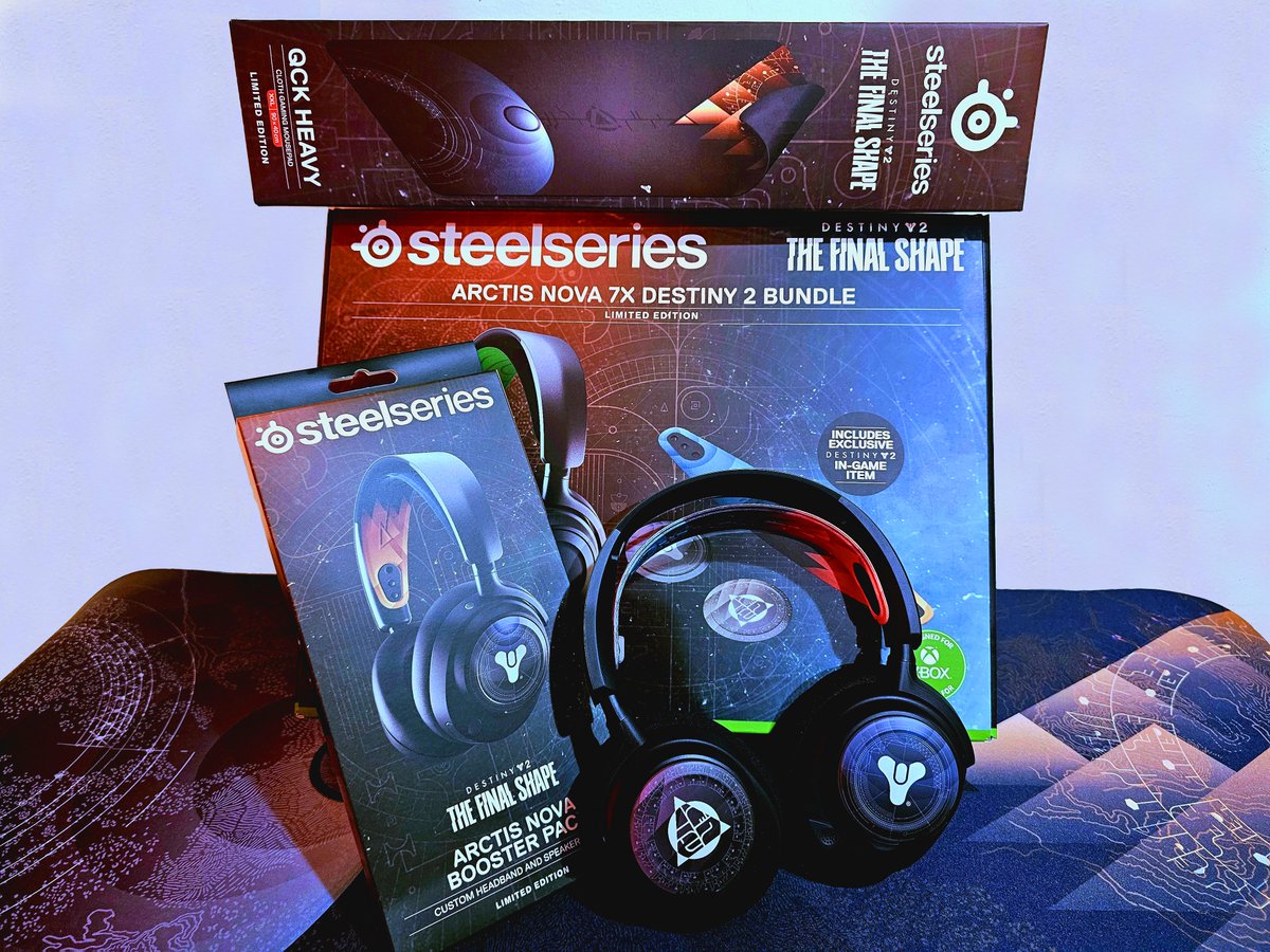 DestinyBulletn's tweet image. Huge shoutout to our friends at @SteelSeries for sending us Destiny 2: The Final Shape Limited Edition Collection. 🩵🔥