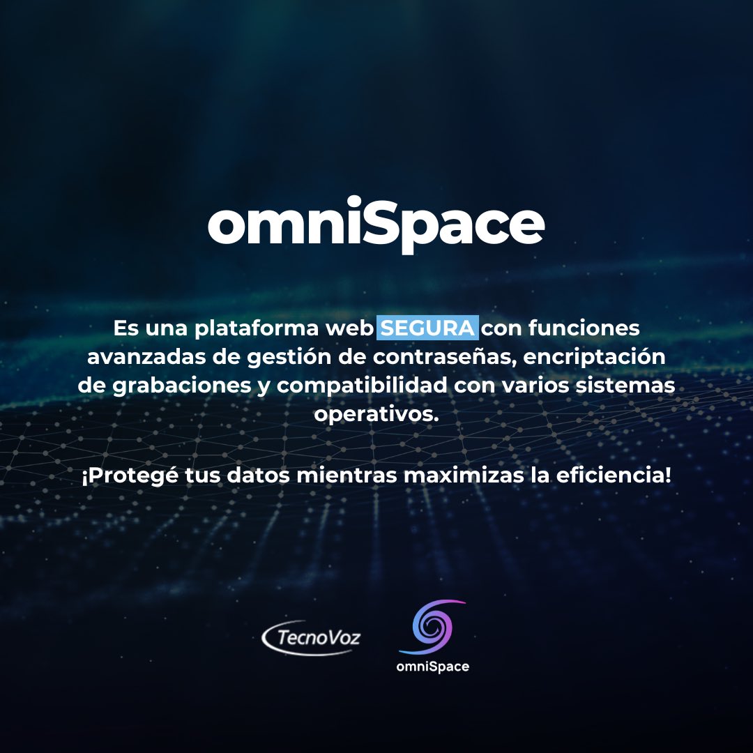 TecnoVoz_com's tweet image. #omniSpace: la plataforma web que redefine la seguridad y la versatilidad en entornos empresariales.