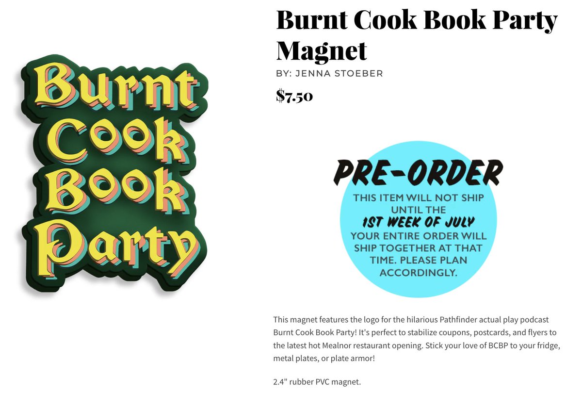 Burnt Cook Book Party tweet media