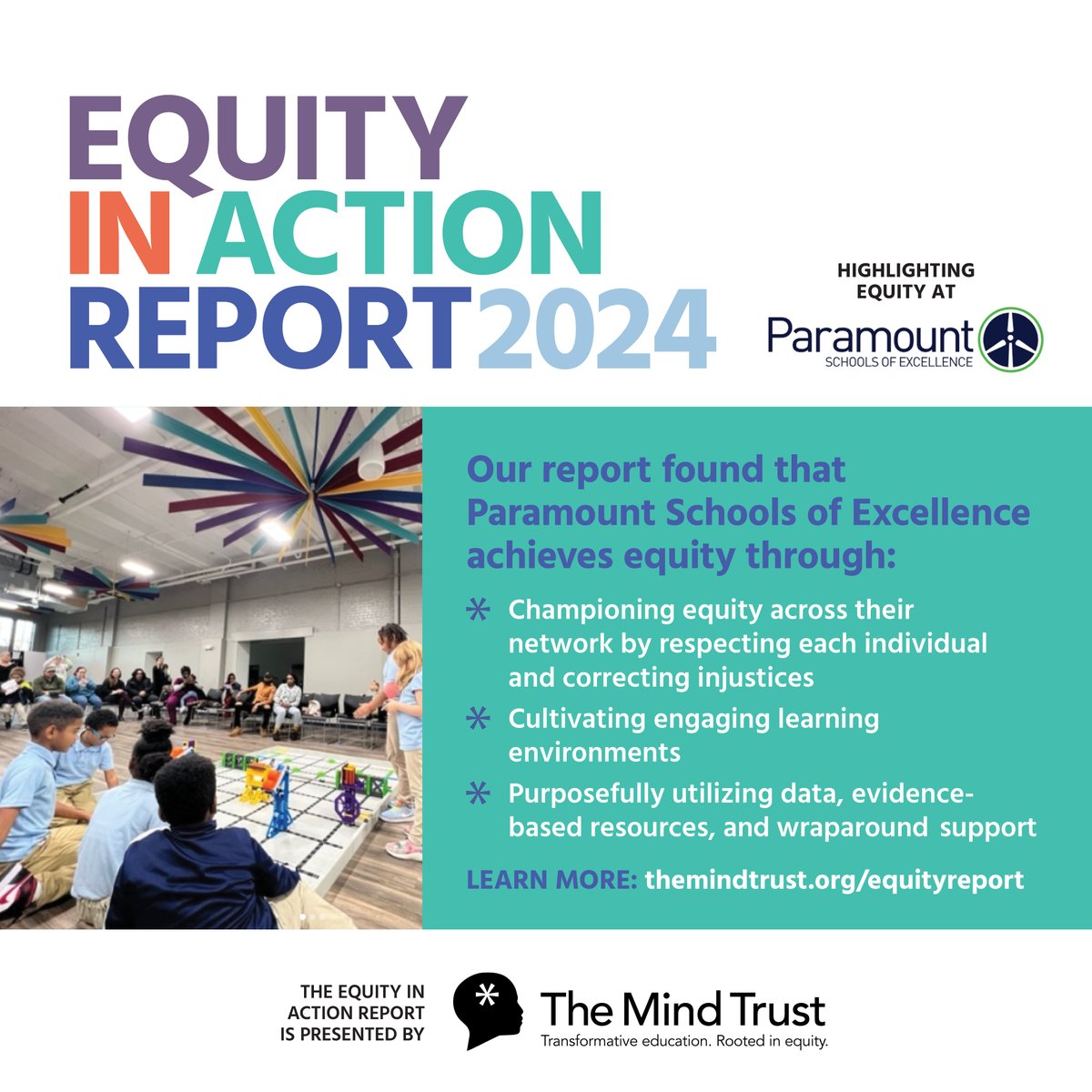 We're thrilled to be featured as a Indianapolis public charter school driving equitable outcomes through academic acceleration, data-driven approaches, &amp; collaborative partnerships in @themindtrust's Equity in Action report. Learn more: themindtrust.org/equityreport
#EquityInAction