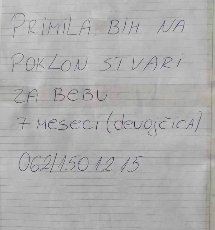 ivankljajic_'s tweet photo. Делим. Београд, Видиковац. Некој мами потребне су ствари за бебу.

Share https://t.co/G0xHp8QUcl