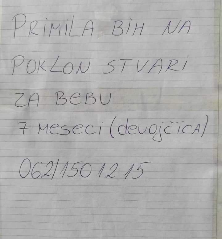 Делим. Београд, Видиковац. Некој мами потребне су ствари за бебу. Share