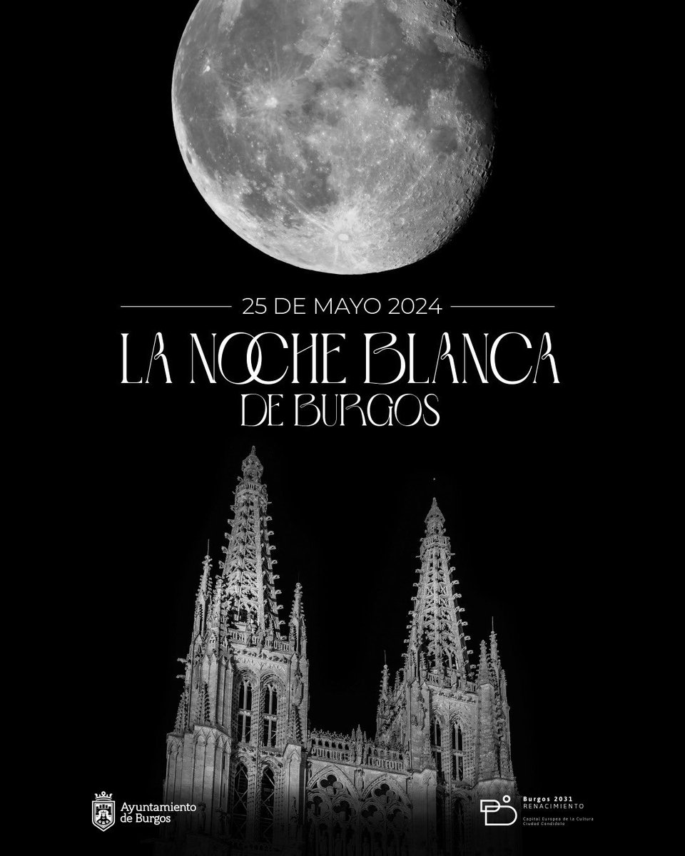 ¡PROGRAMACIÓN NOCHE BLANCA! 🌙
Quedan cuatro días para que podamos disfrutar de una de las noches más especiales del año en nuestra ciudad. 
196 propuestas culturales conforman la programación que compartimos a continuación.👇🏼

cultura.aytoburgos.es/documents/3045…