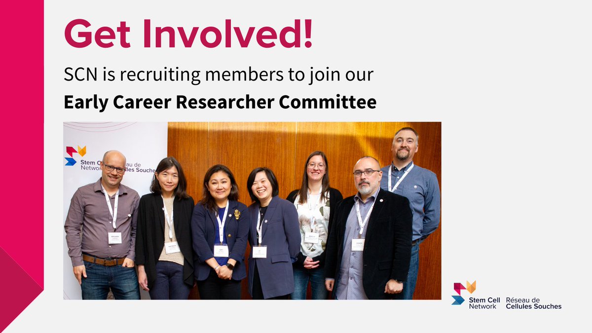 Calling all mid and senior PIs in #StemCell and #RegenerativeMedicine! 🧬 Join the Early Career Researcher Committee to help support activities that profile and support the growth of early career researchers working in the field. Apply here. ➡️ stemcellnetwork.ca/about-us/commi…
