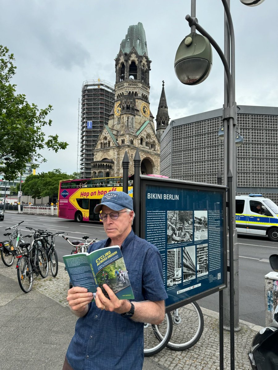 Spotted on a street in Berlin: My new book, 'Cycling Across Oregon.' Where will it show up next? 
#cycleoregon #cycletourism #traveloregon #cycling