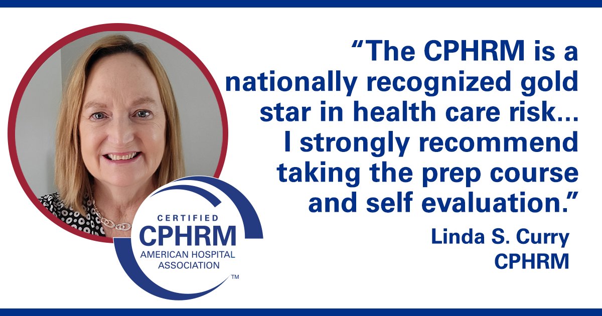 “My CPHRM certainly was appreciated by my superiors. I was also able to help my staff become certified.' Become a leader at your organization and learn more about the benefits of earning the CPHRM: ow.ly/WVOE50RIYXO