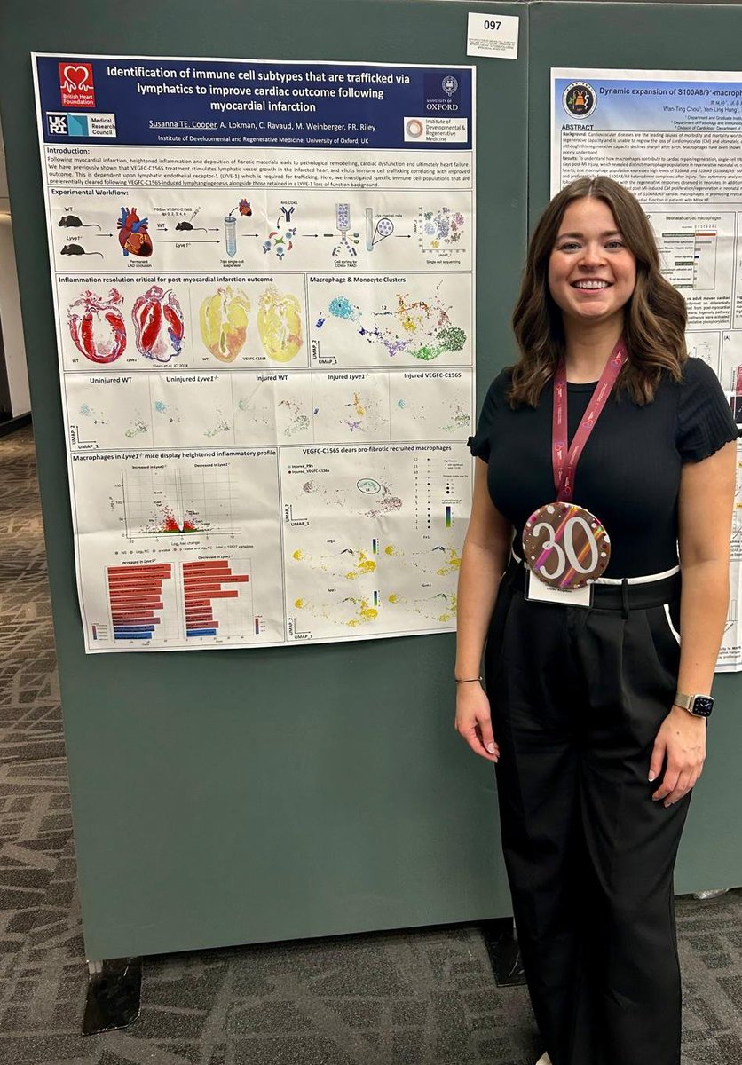 Riley Research Group (@groupriley) on Twitter photo Congratulations to our very own <a href="/SusannaTECooper/">Susanna Cooper</a>, who won a coveted <a href="/WeinsteinConf/">Weinstein Cardiovascular Conference</a> poster prize for her work on #macrophages #lympathics in cardiac #regeneration and repair!
<a href="/The_MRC/">Medical Research Council</a>
💔🐭🧬 Congratulations to our very own <a href="/SusannaTECooper/">Susanna Cooper</a>, who won a coveted <a href="/WeinsteinConf/">Weinstein Cardiovascular Conference</a> poster prize for her work on #macrophages #lympathics in cardiac #regeneration and repair!
<a href="/The_MRC/">Medical Research Council</a>
💔🐭🧬