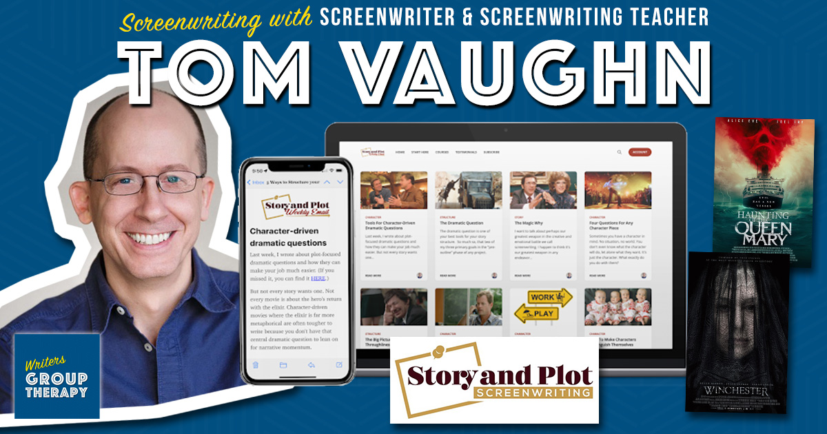 The screenwriting genius behind StoryandPlot.com, Tom Vaughn, shares his experience as a produced screenwriter and screenwriting teach.
Listen at: writersgrouptherapy.com/2024/05/21/ses…
  #screenwriter #screenwriting #writerslife #writingtips #writingadvice