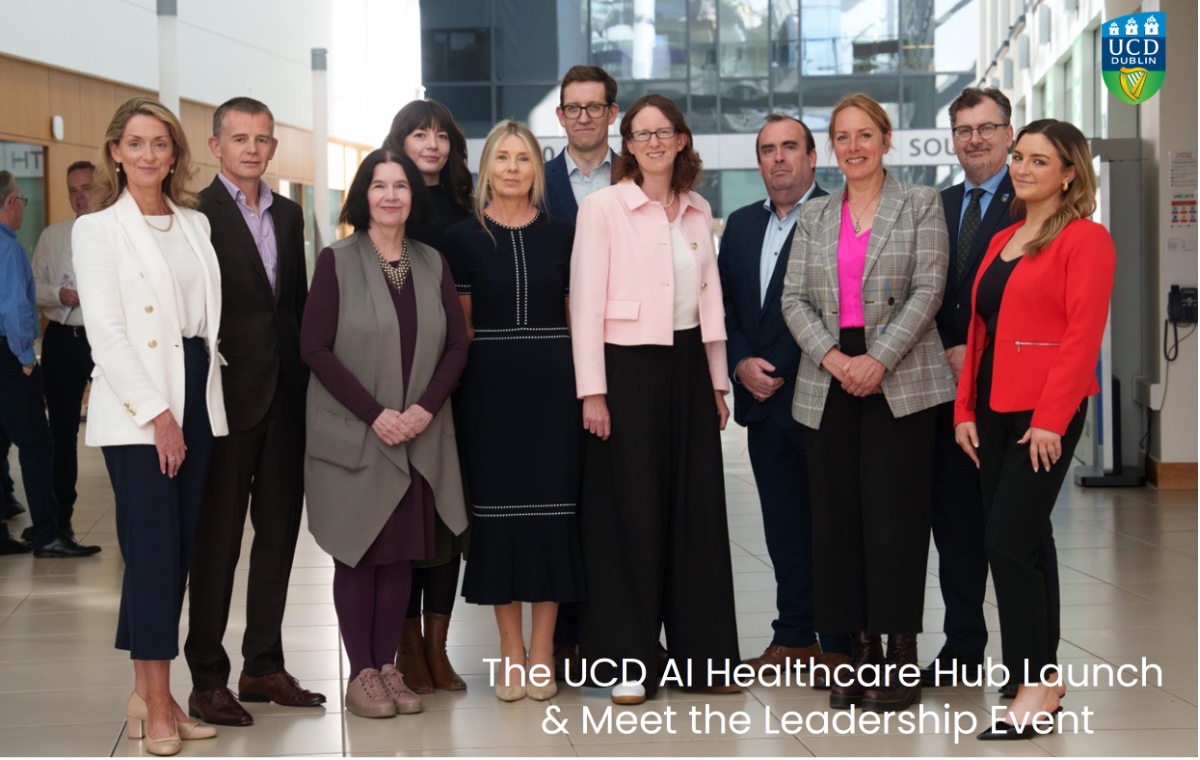 Marking a significant milestone in the integration of #AI into healthcare, multidisciplinary experts came together to launch @ucddublin's AI Healthcare Hub! With a shared vision of revolutionising healthcare with AI, this community are working collaboratively to drive forward