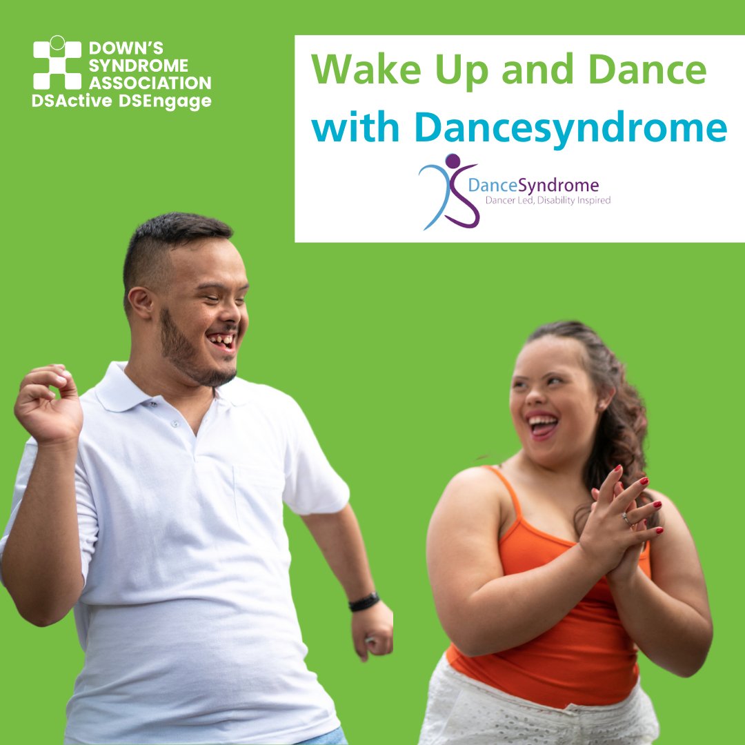 💃🕺 Wake up and Dance! DSENGAGE LIVE | ONLINE DANCE CLASS Thursday 23 MAY | 9.15 – 10am Join others who have Down’s syndrome to dance with via Zoom! Sessions will be led by Jen Blackwell and Donna Wheeldon from DanceSyndrome. Sign up via the link: loom.ly/fEn2yVs