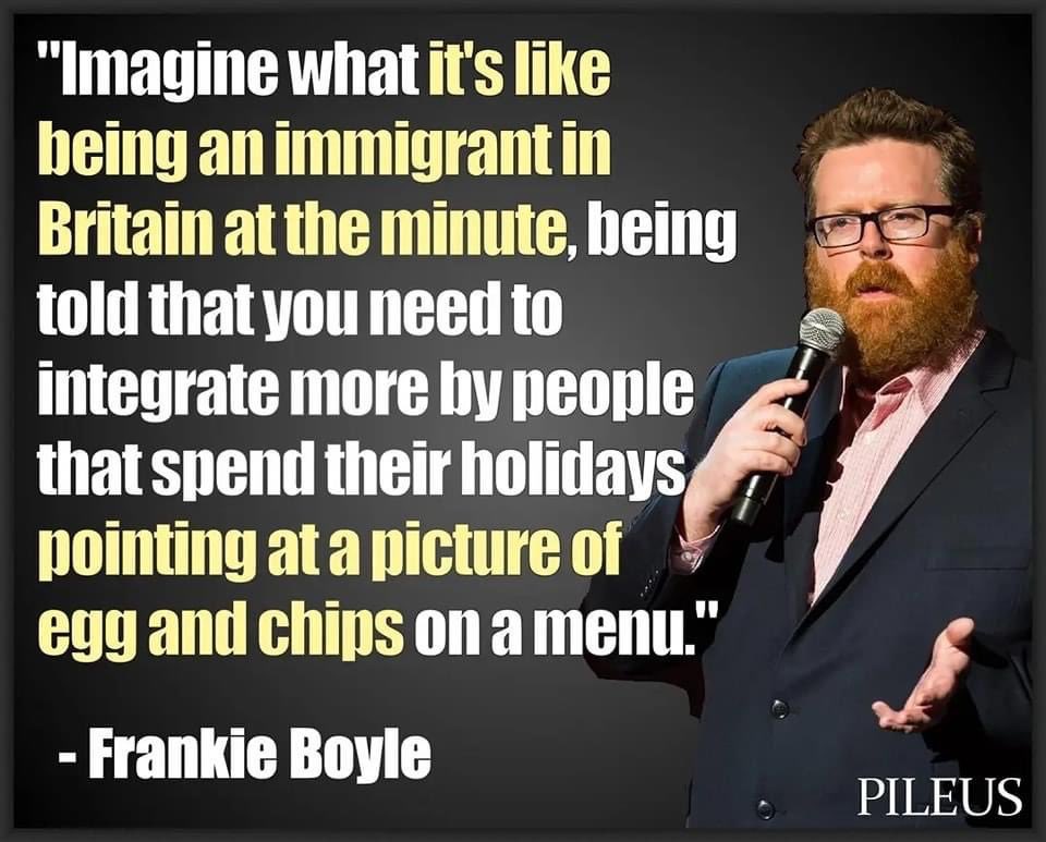 While we may not all agree on his choice of comedy targets, Frankie Boyle absolutely nails the bewildered herd of the mail, reform U.K. & GBNews here.
