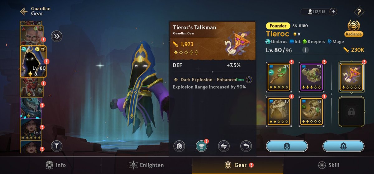 my 2nd <a href="/GuildOfGuardian/">GuildOfGuardians</a> legendary specific gear! about to run some endless and see how it holds up #LFGoG #TierocTalisman