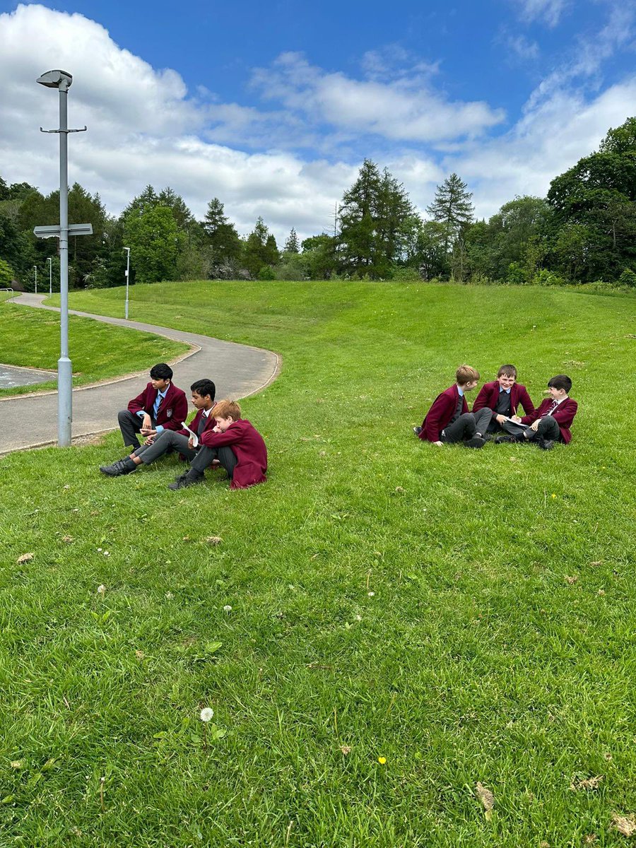 We had so much fun getting involved in the wellbeing afternoon for Mental Health Awareness! Here are some of our S2’s taking the board games activity outside! #wellbeing <a href="/stninianshigh/">Saint Ninian's</a>