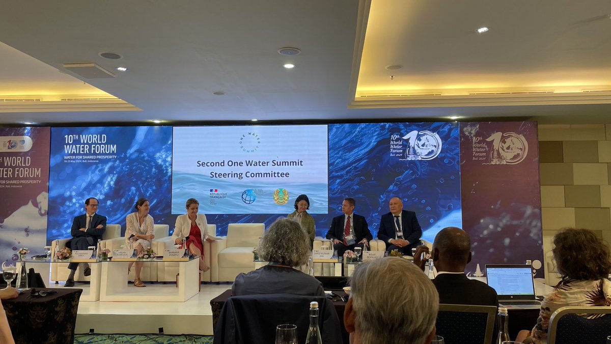 One Water Summit 2nd International Steering Committee Meeting at #WorldWaterForumBali with Co-Chair @zulfiya.suleimen Special Envoy of President #Kazakhstan Barbara Pompili Special Envoy of President of French ⁦@EmmanuelMacron⁩ ~ #DubesRIKazakhstanTajikistan #IniDiplomasi