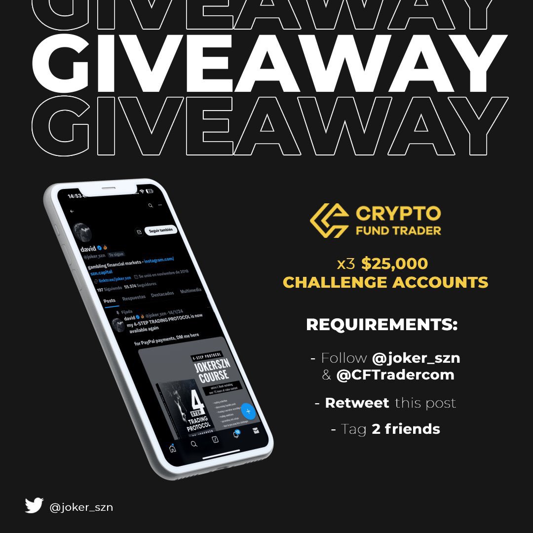 3x$25.000k giveaway with @CFTradercom fulfill the requirements below to participate good luck!