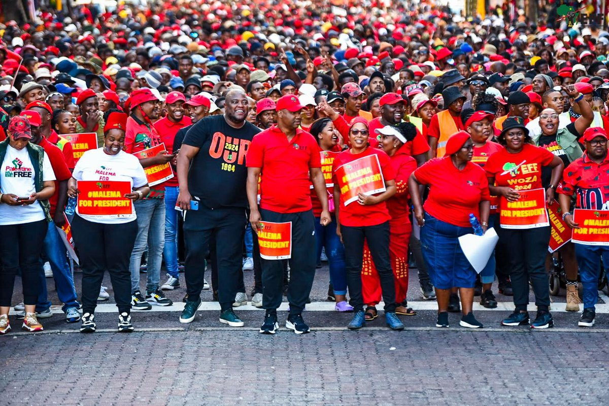 #MalemaForSAPresident march is currently underway 

The people of South Africa must be rest assured that their freedom is coming on May 29.

Under the ANC there’s no freedom as our people are without jobs, electricity and healthcare services. #VoteEFF