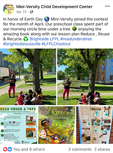 Brightside_'s tweet photo. Congratulations to all of our winners of Read Under A Tree! As we head into Summer, we at Brightside and @LFPL hope you're able to get plenty of reading done under the shade of trees. #BrightsideLouisville #ReadUnderATree #LFPL https://t.co/CDSqcBuhm7