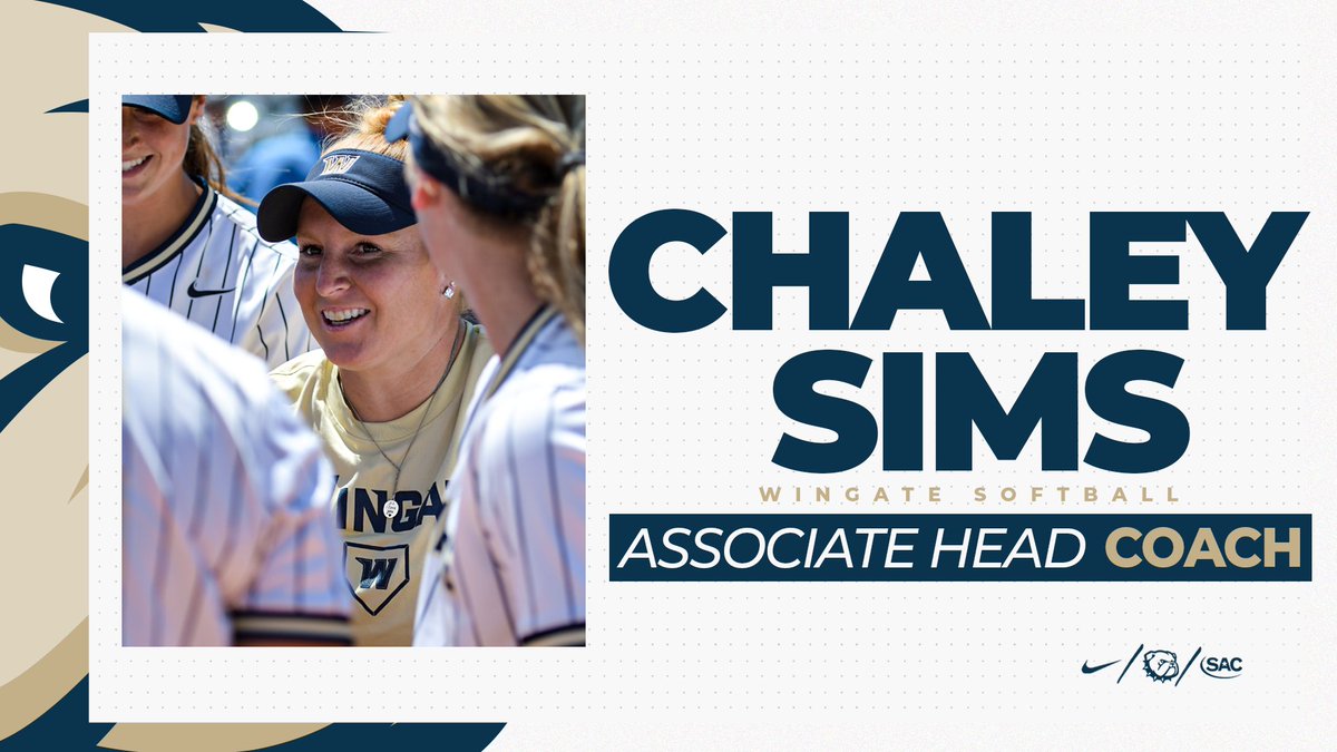 Wingate Bulldogs (@wu_bulldogs) on Twitter photo 🥎 Softball News 🥎
Chaley Sims has been promoted to the <a href="/WingateSoftball/">Wingate Softball</a> Associate Head Coach!
Sims has helped #WINgate pile up 97 wins over the last 2 years, winning a pair of SAC titles while hosting regionals back-to-back years!
Story | shorturl.at/Napuk
#OneDog 🥎 Softball News 🥎
Chaley Sims has been promoted to the <a href="/WingateSoftball/">Wingate Softball</a> Associate Head Coach!
Sims has helped #WINgate pile up 97 wins over the last 2 years, winning a pair of SAC titles while hosting regionals back-to-back years!
Story | shorturl.at/Napuk
#OneDog